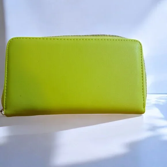 Steve Madden SLG-1100 Lemon / Green Bzippy Boxed Wallet NWT - Picture 8 of 10
